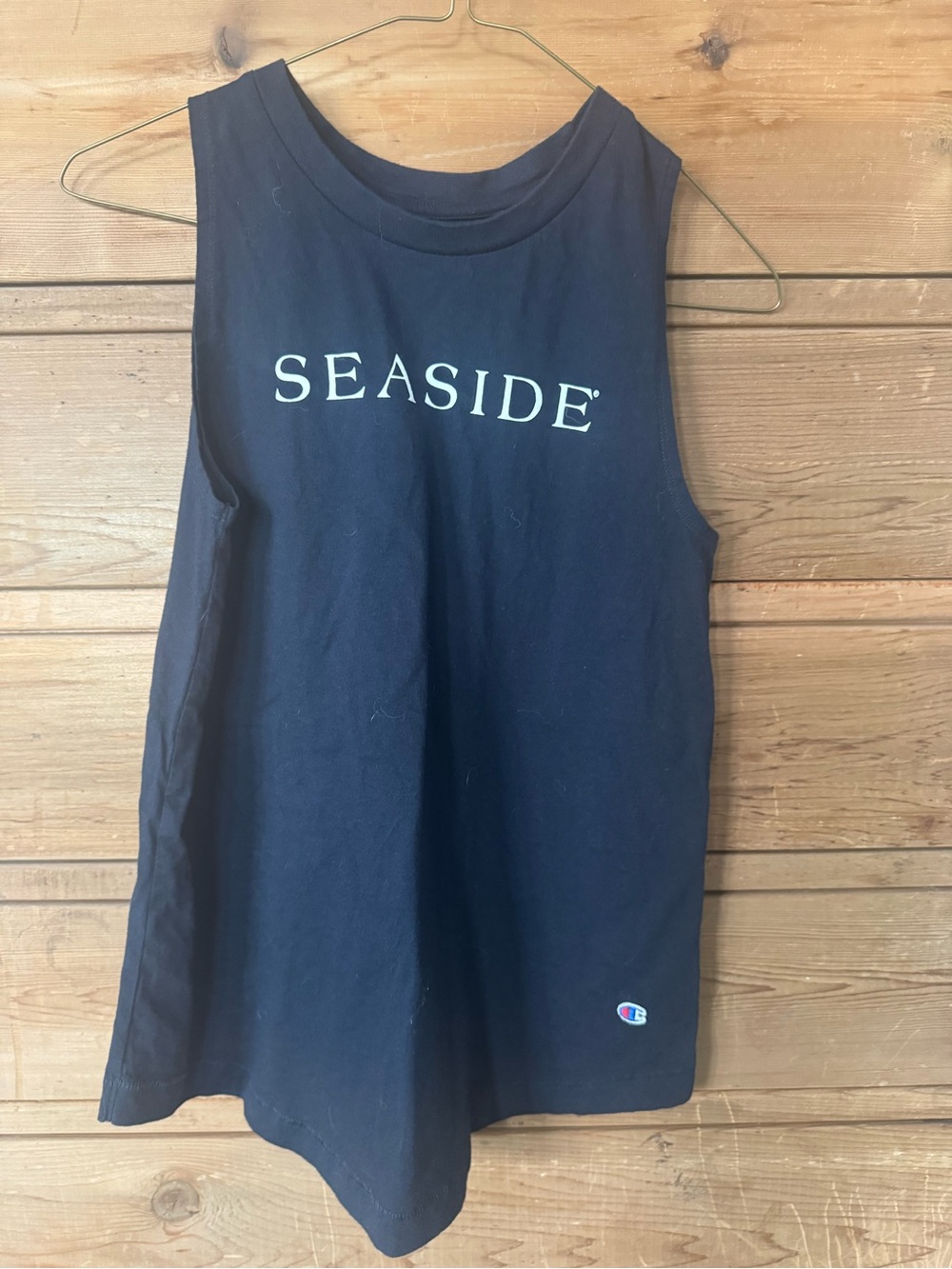 SEASIDE Navy Tank Top with Champion Logo